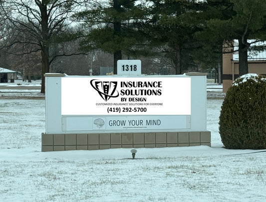 Private - Custom Decal - Insurance Solutions By Design - Monument Sign