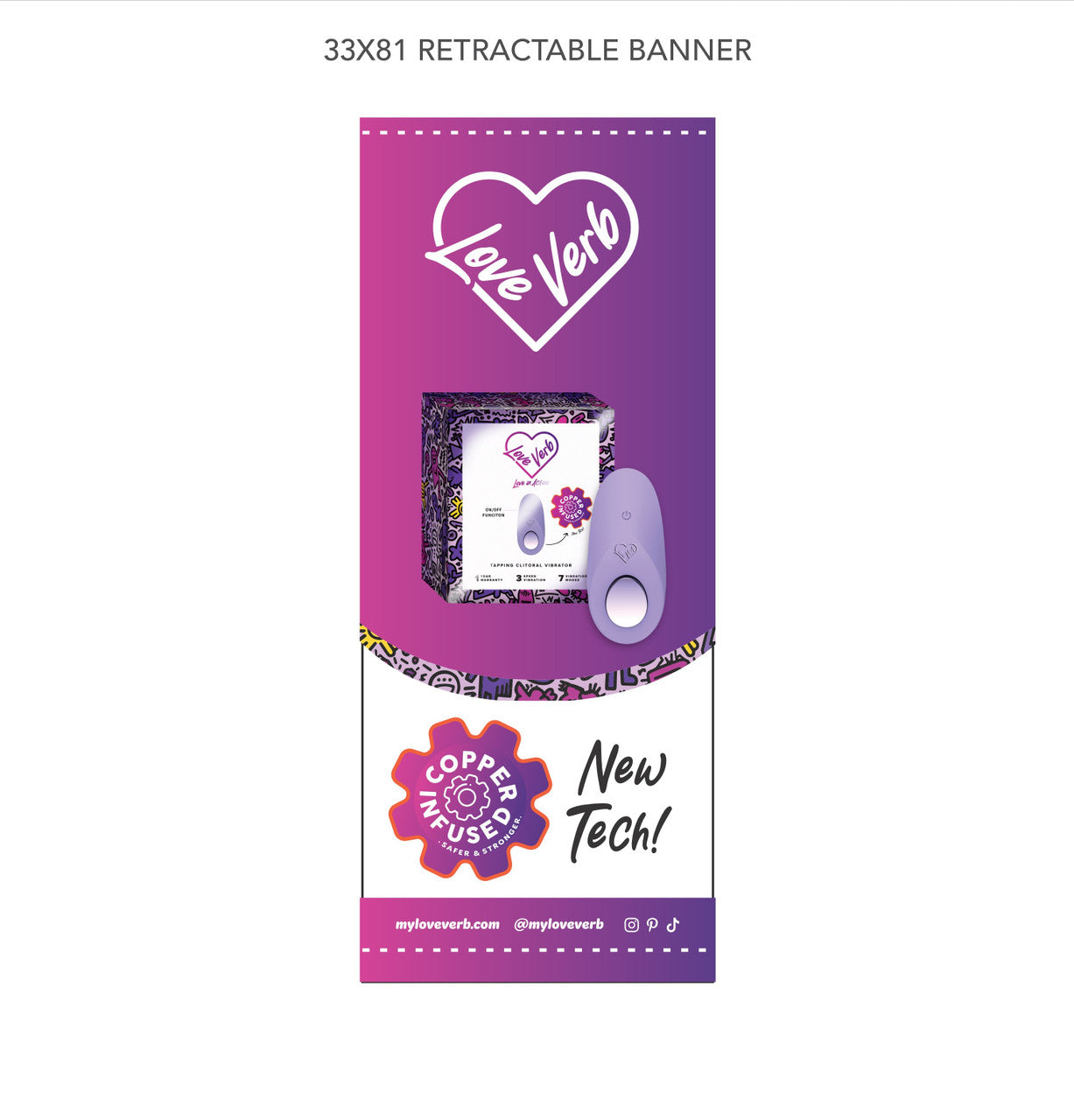 Custom Retractable Banner - Love Verb