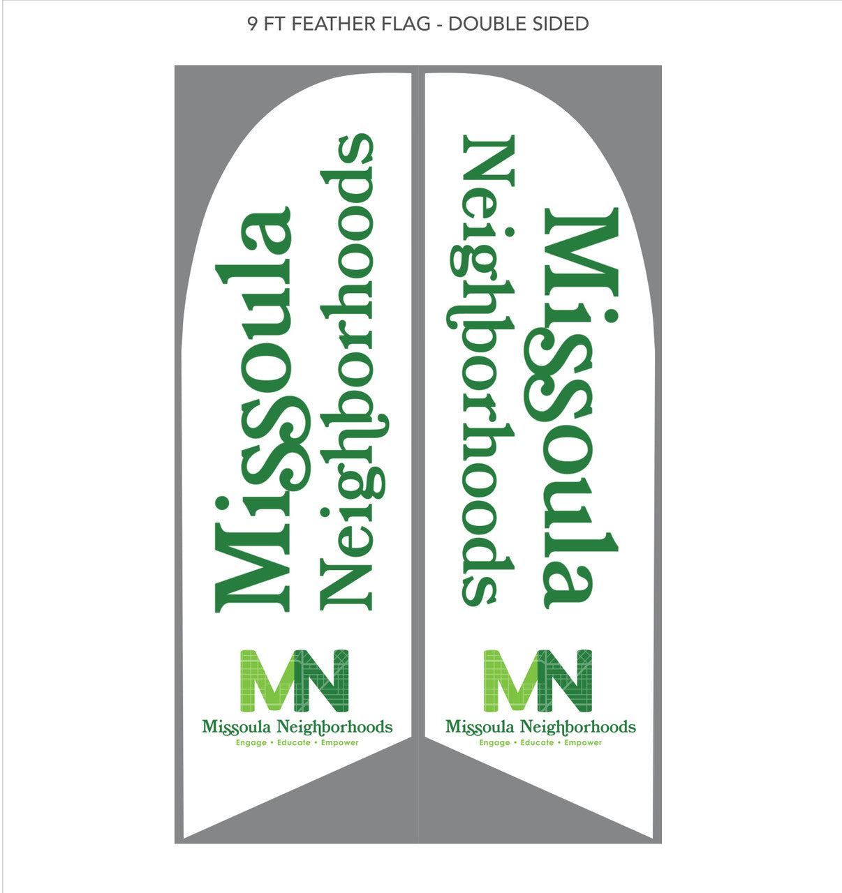 Custom Feather Flag - Missoula Neighborhoods