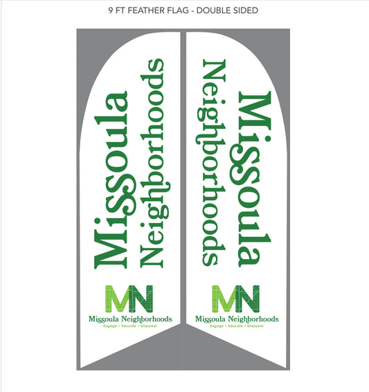 Custom Feather Flag - Missoula Neighborhoods