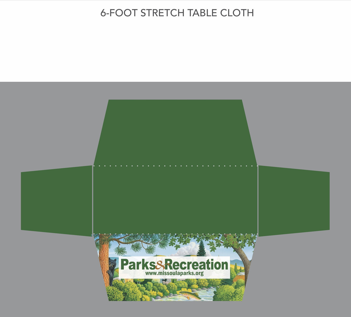 Custom Stretch Tablecloth - Missoula Parks & Rec