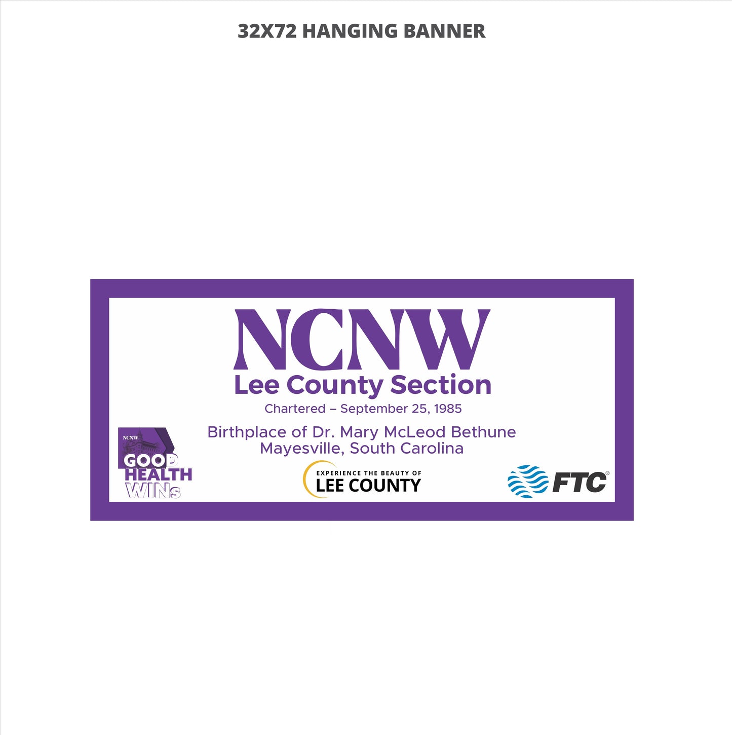 Custom Banner - NCNW - Lee County
