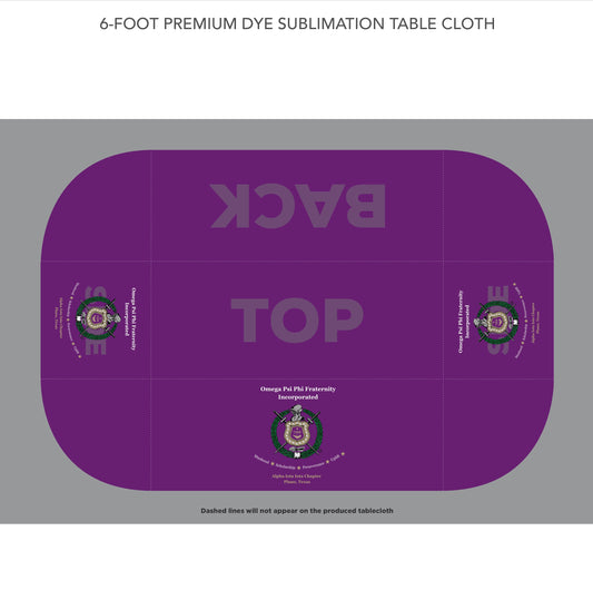 Custom Premium Tablecloth - Omega Psi Phi Plano