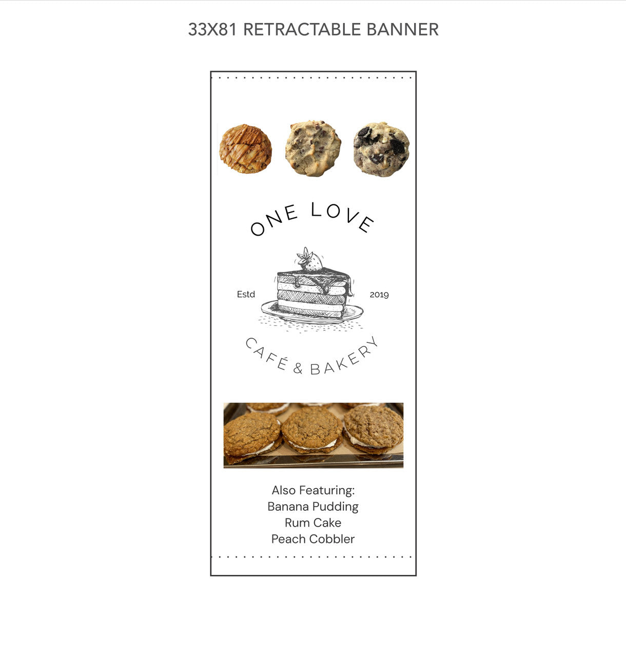 Custom Retractable Banner - One Love Cafe