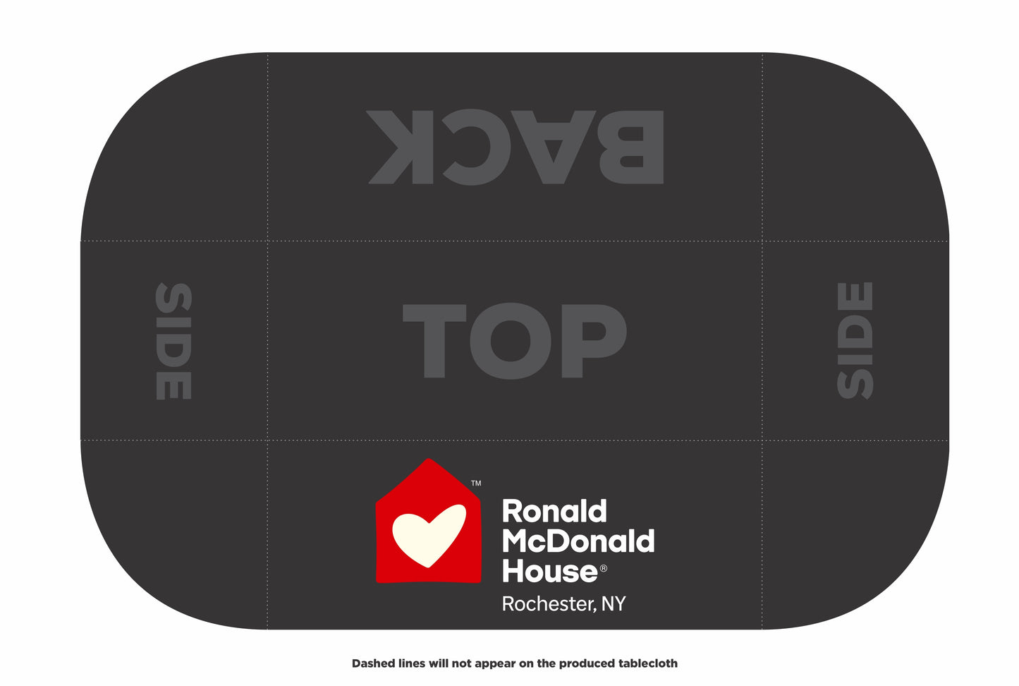 Custom Tablecloth - Ronald McDonald House 6-foot