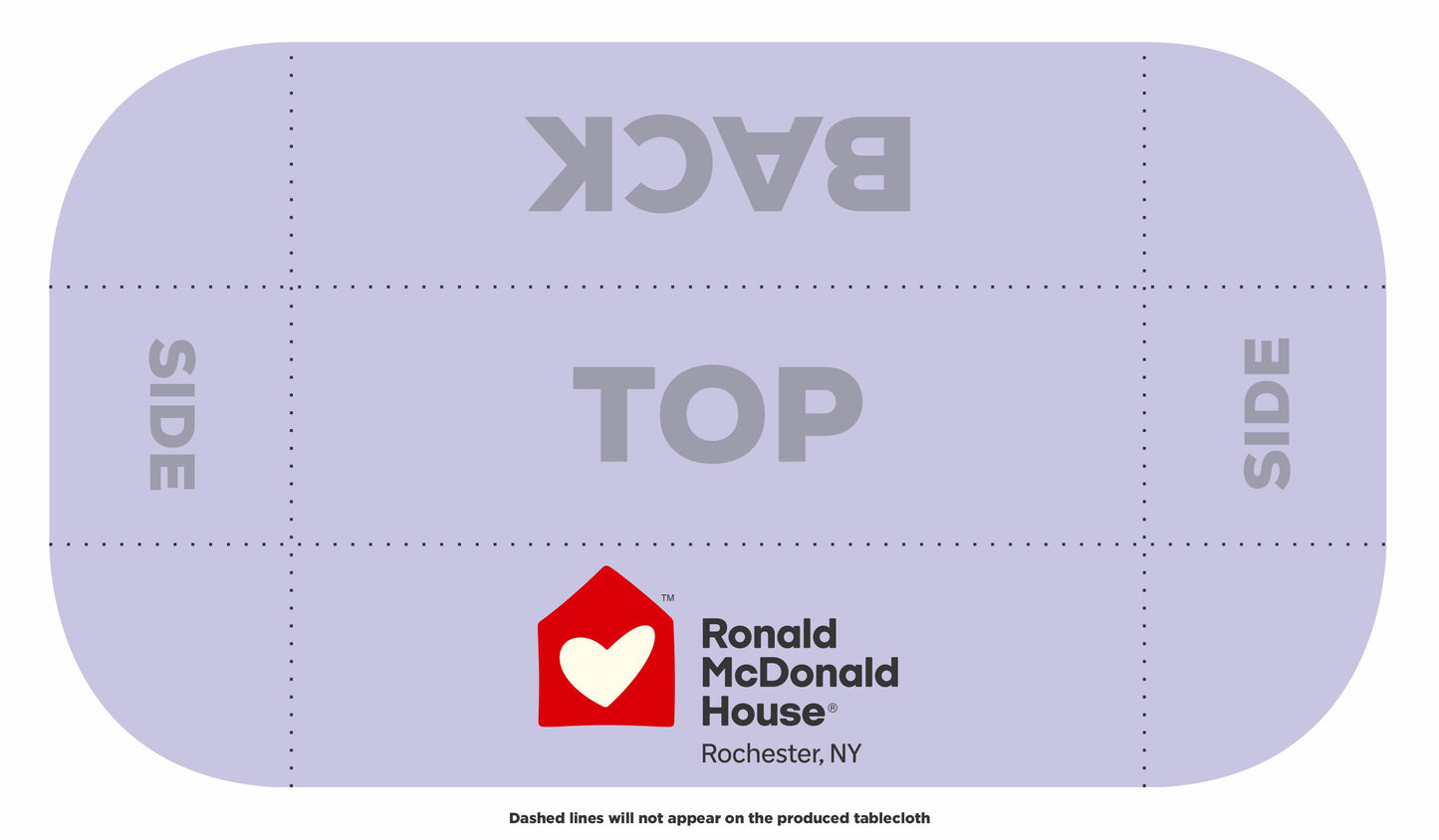 Custom Tablecloth - Ronald McDonald House 8-foot