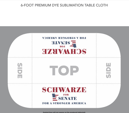 Custom Tablecloth - Schwarze for Senate