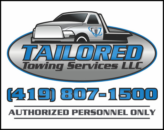 Custom Rigid Sign - Tailored Towing