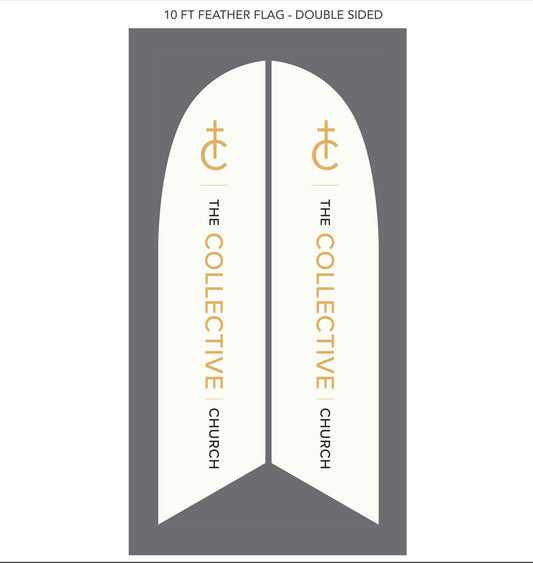 Custom Feather Flag - The Collective Church