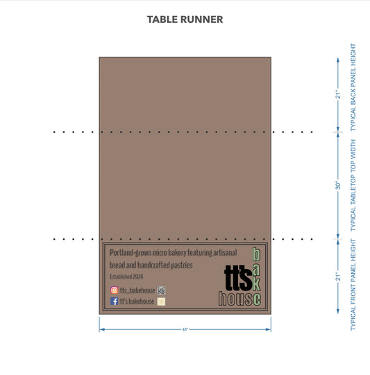 Custom Table Runner - TT's Bake House