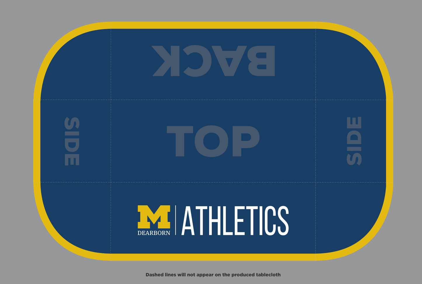 Custom Tablecloth - Univ of Michigan Dearborn Athletics