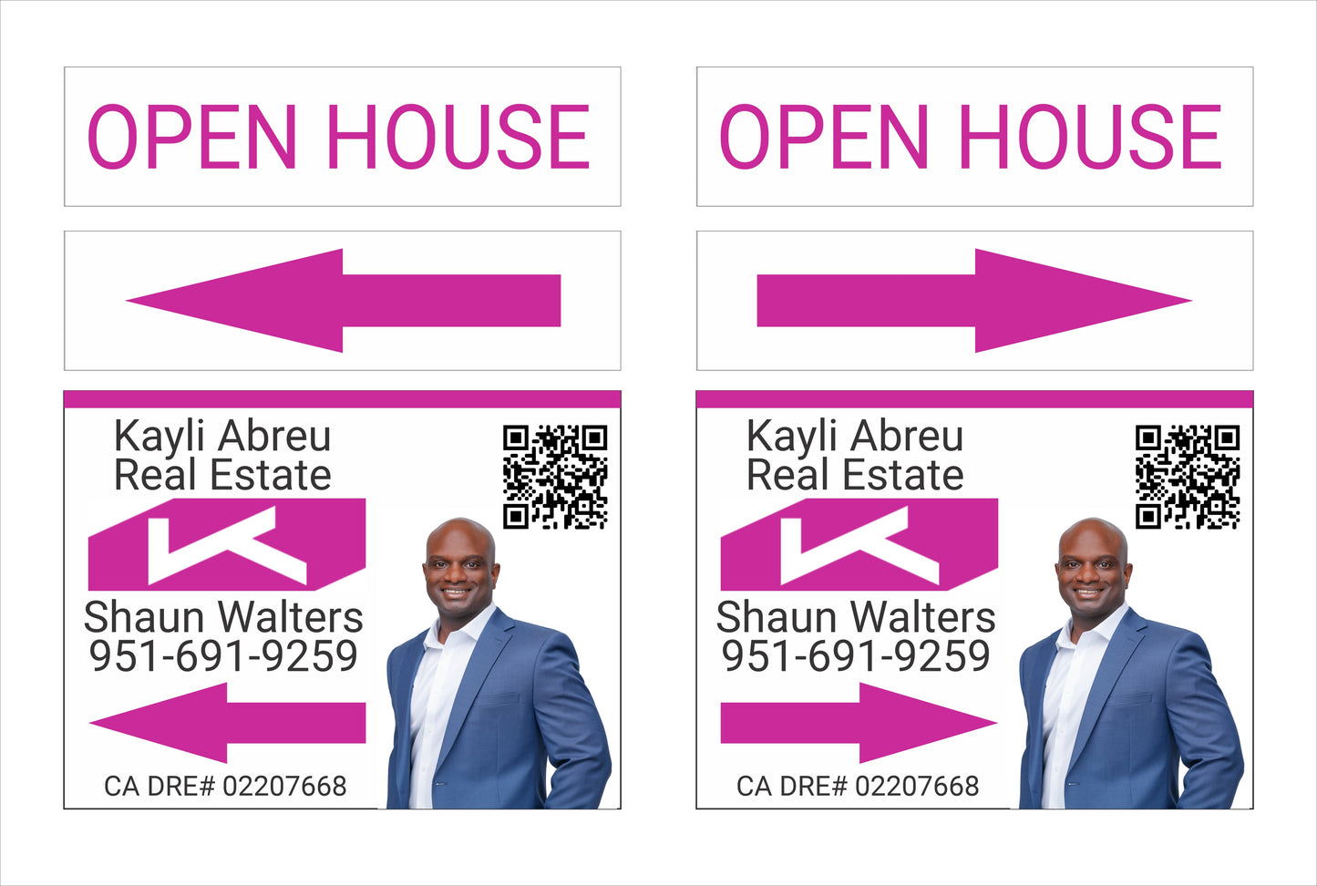 Custom Small A-Frame Sign Package - Shaun Walters