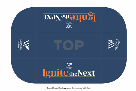 Custom Tablecloth - West Valley College - Ignite The Next